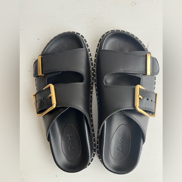 Chloé Rebecca Slide Sandal- Black size 36 - Picture 4 of 14